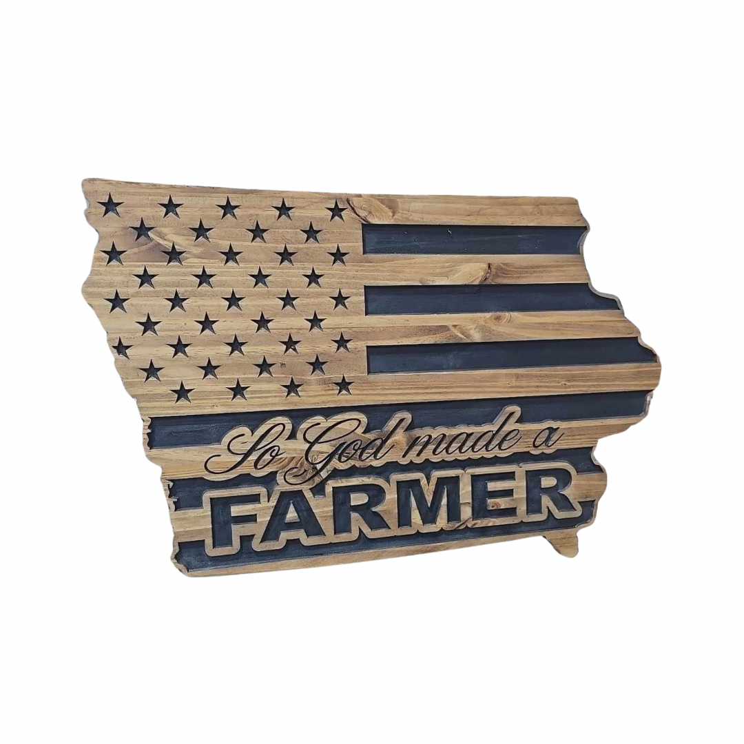 CNC Iowa farmer flag
