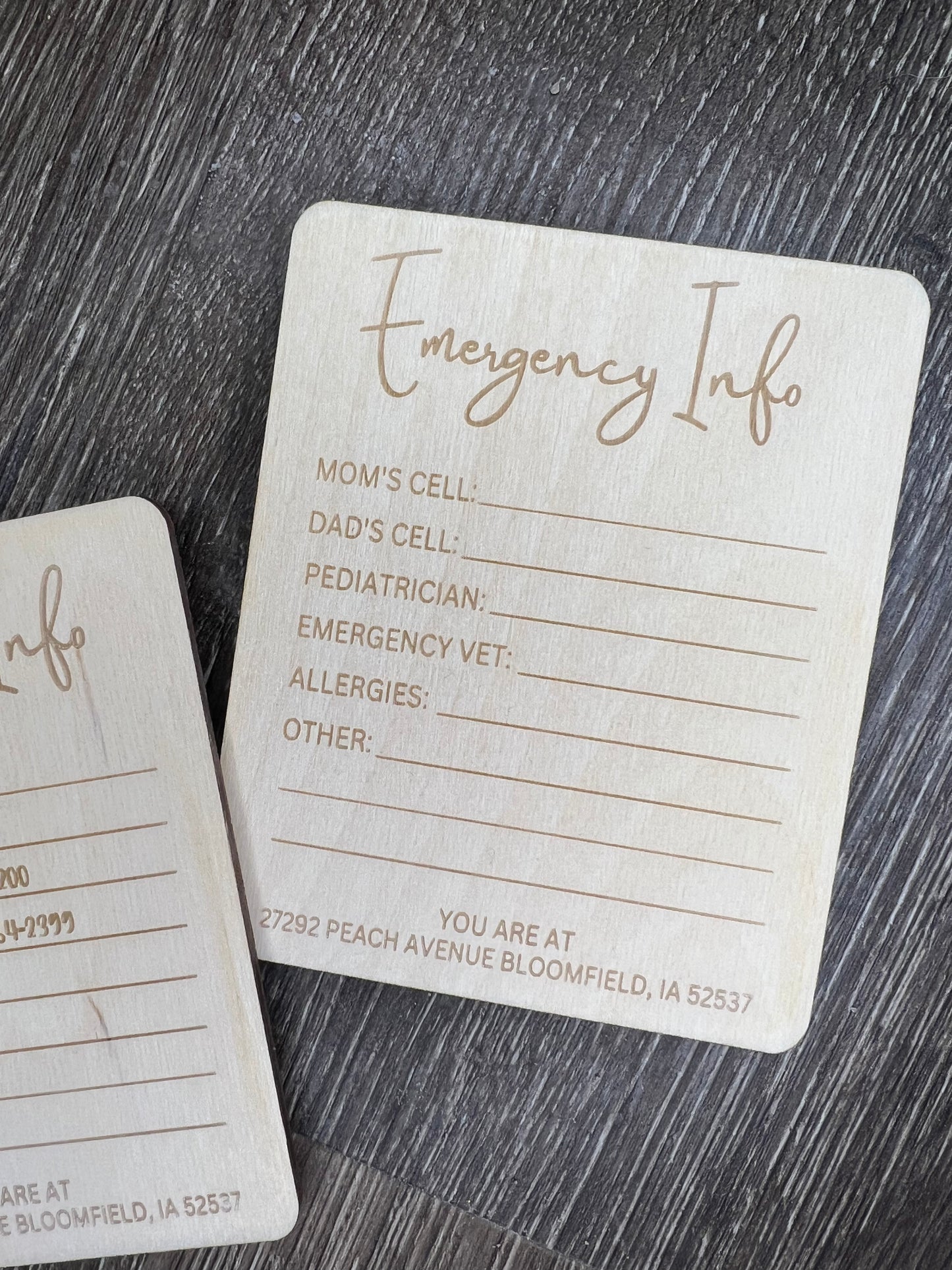 Engraved-Emergency-Info-Card