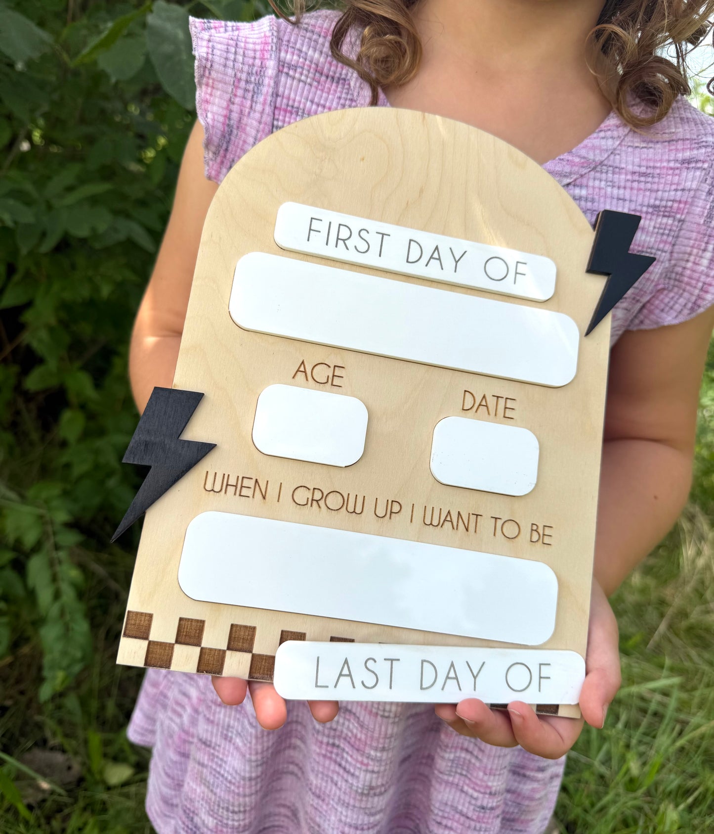 Checkered Back to School Board