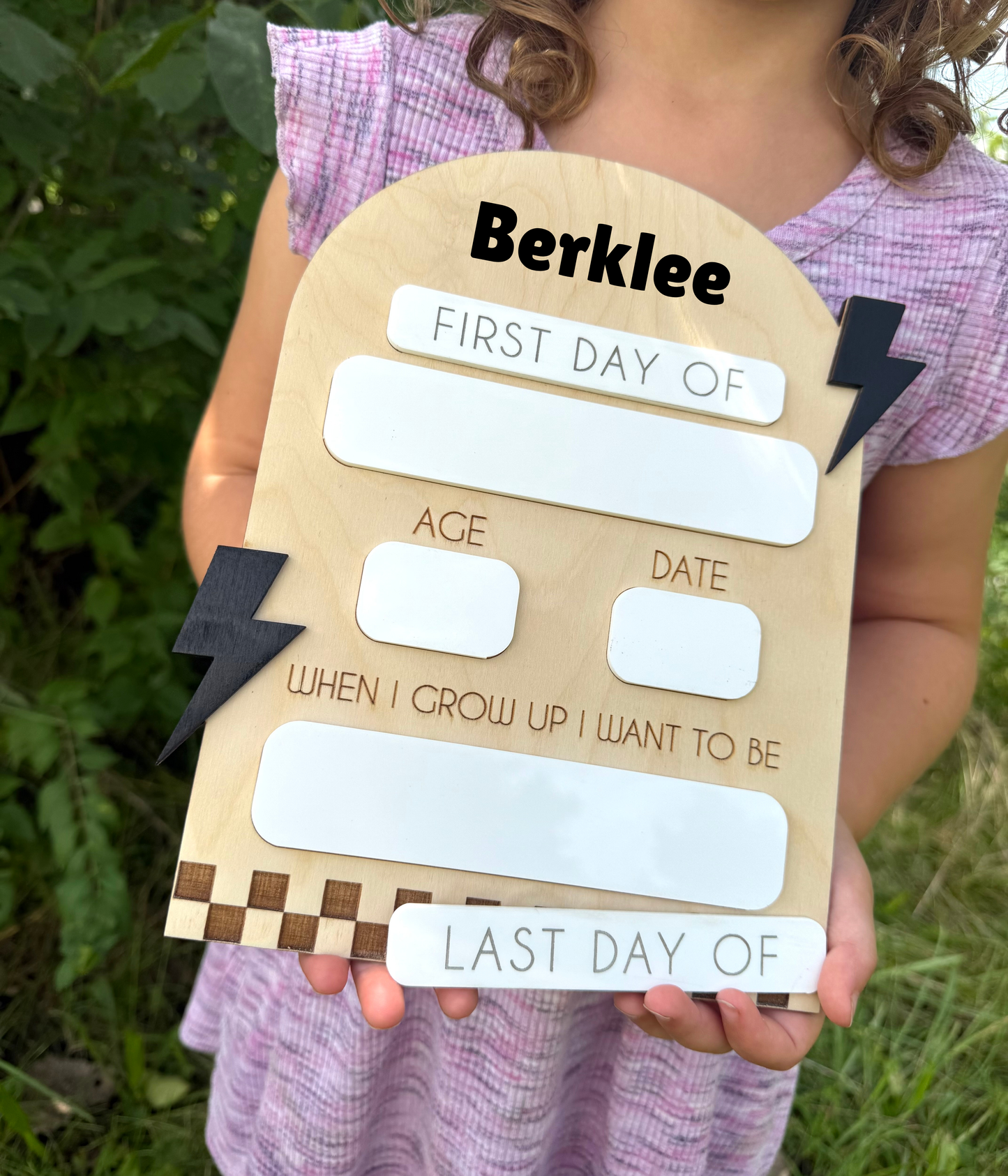 Checkered Back to School Board