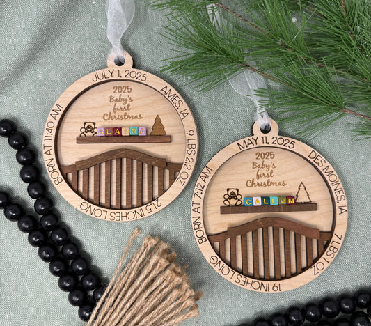 Baby’s First Christmas Crib Ornament