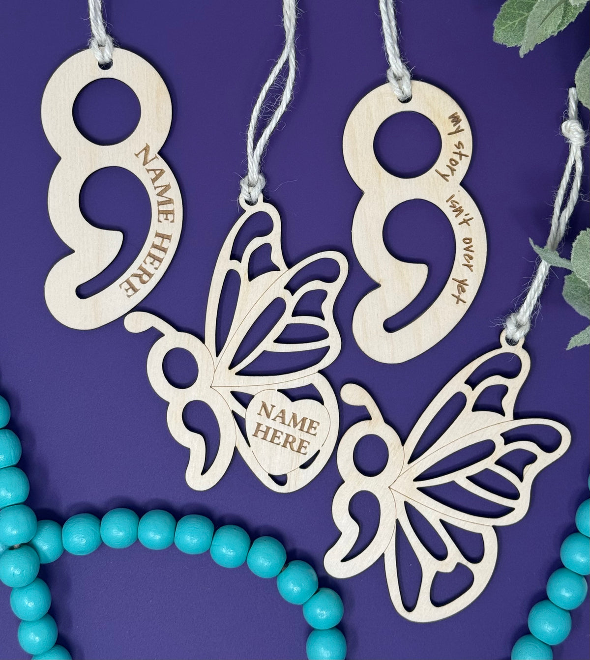 Semicolon Awareness Ornament