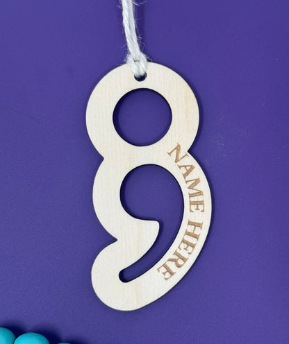 Semicolon Awareness Ornament