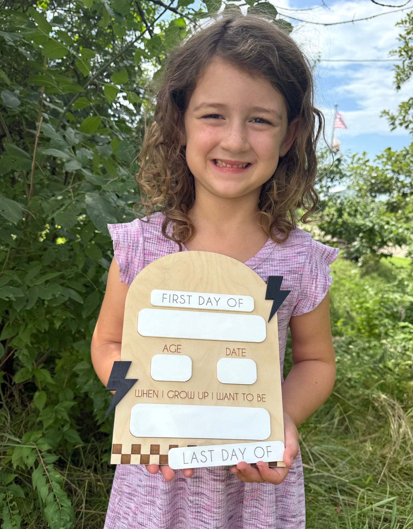 Checkered Back to School Board