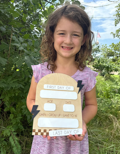Checkered Back to School Board