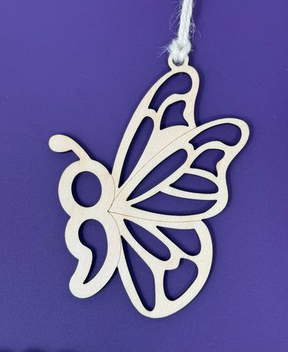 Semicolon Awareness Ornament