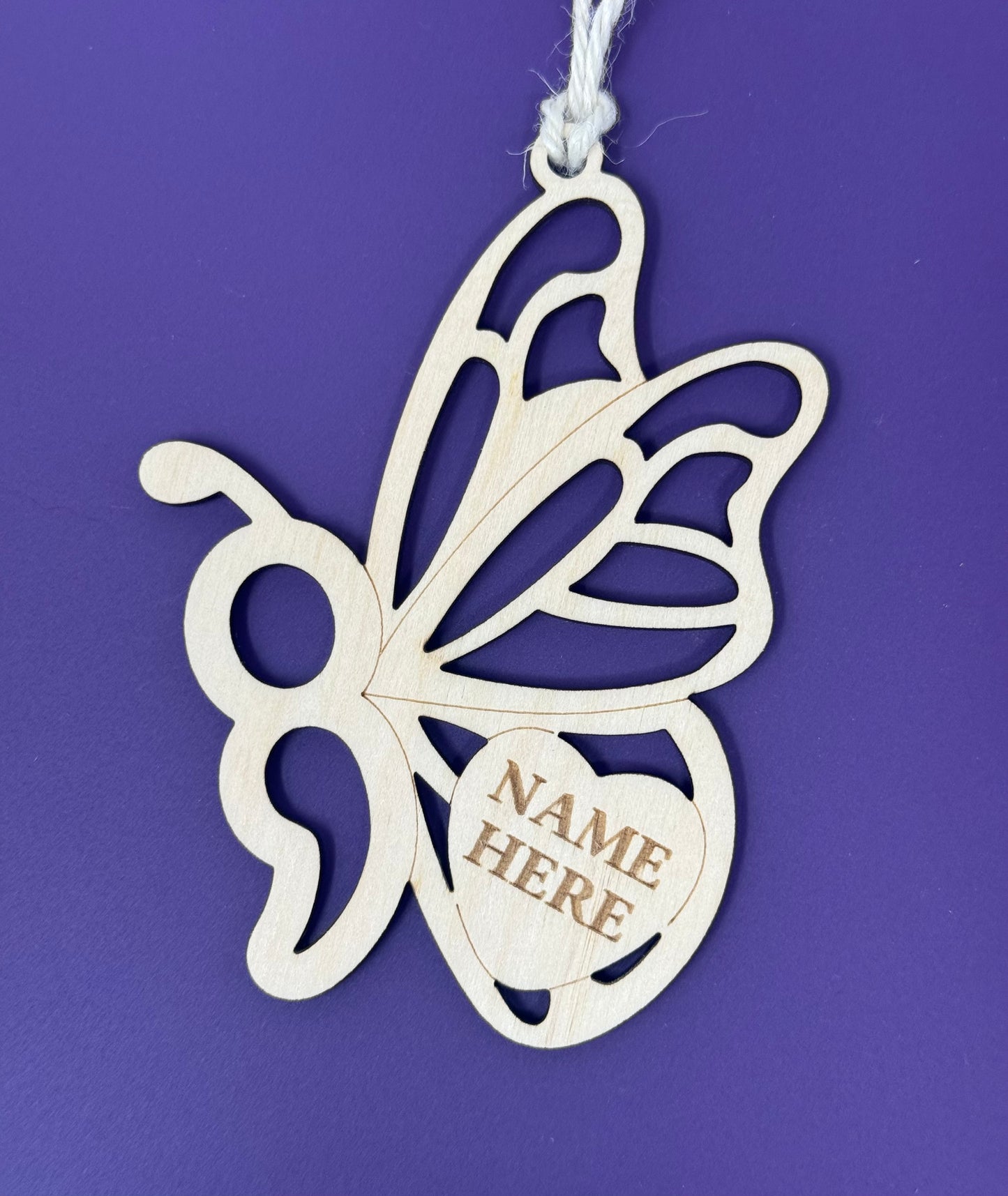 Semicolon Awareness Ornament