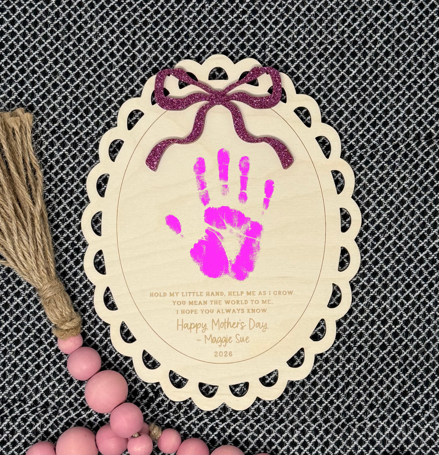 Scalloped Mothers Day Handprint Gift