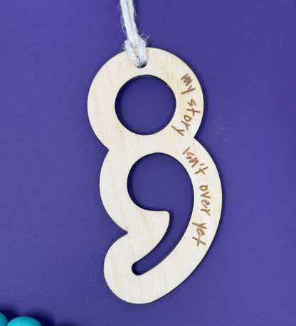 Semicolon Awareness Ornament