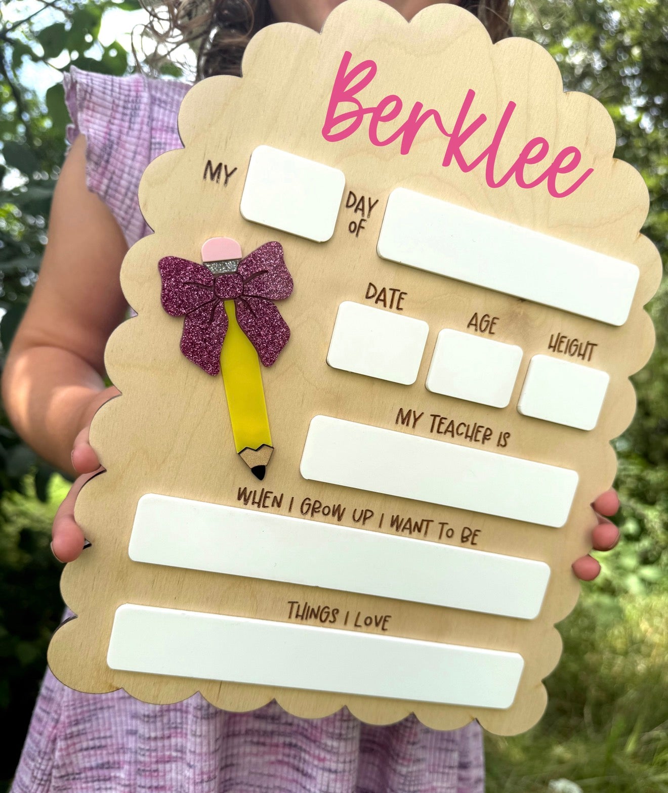 Pencil + Bow Back to School Board